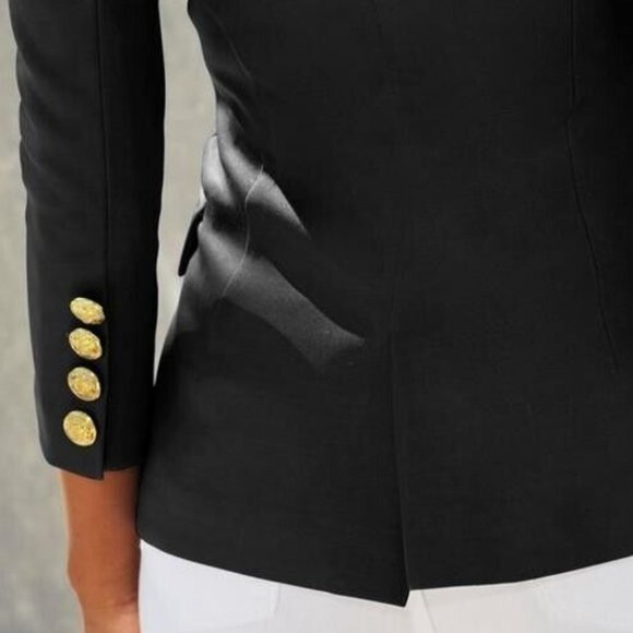 $150 NWT BOSTON PROPER COLD SHOULDER DOUBLE BREASTED SCUBA JACKET SIZE: 4 - Picture 6 of 6